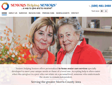 Tablet Screenshot of homecarebyseniorsnj.com